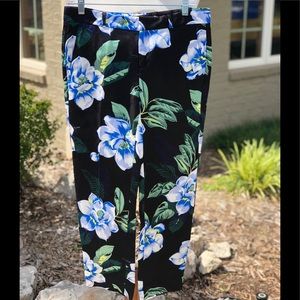 Banana Republic sz 2 black linen blend crop pants